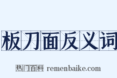 板刀面反义词是什么意思的图片